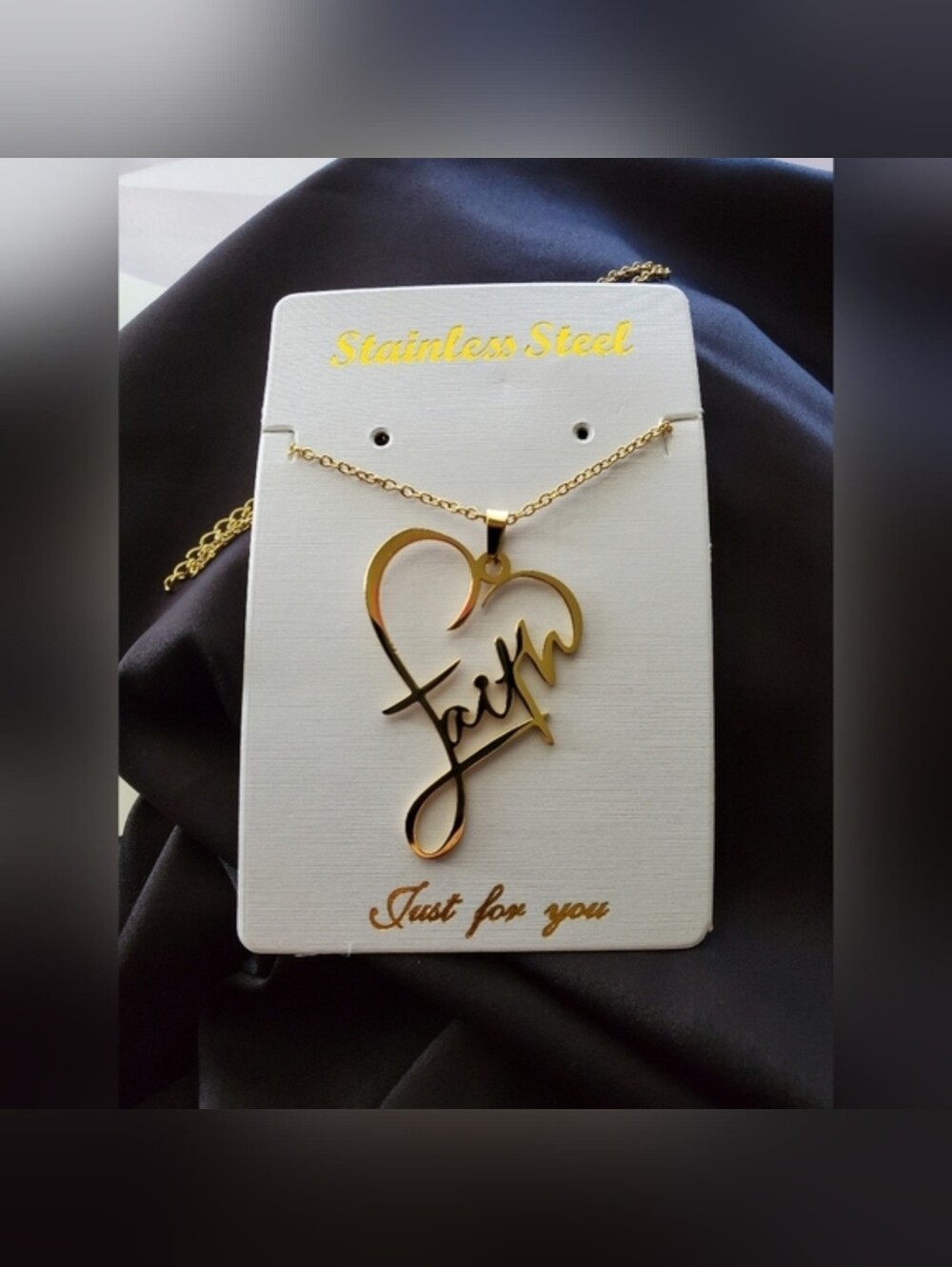 "FAITH" Stainless Steel Necklace
